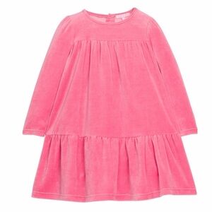 Bisby Girls Long Sleeve Velour Dress